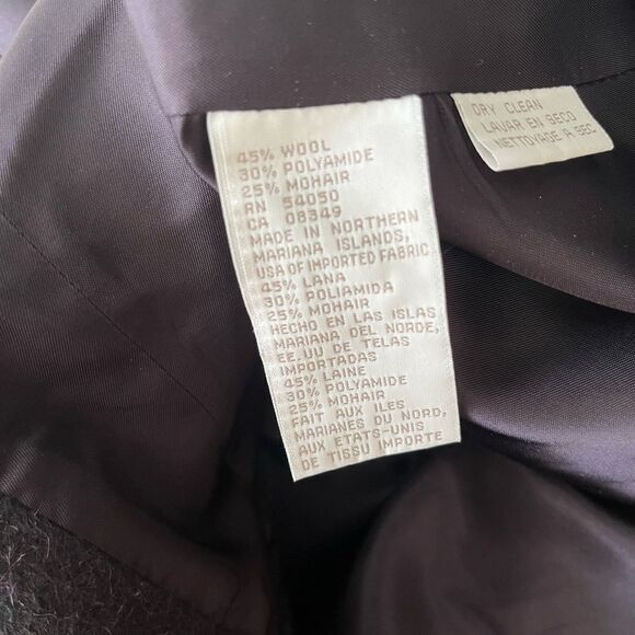 Jones New York zip front wool/polymide/mohair jacket, size 12. - Picture 5 of 6